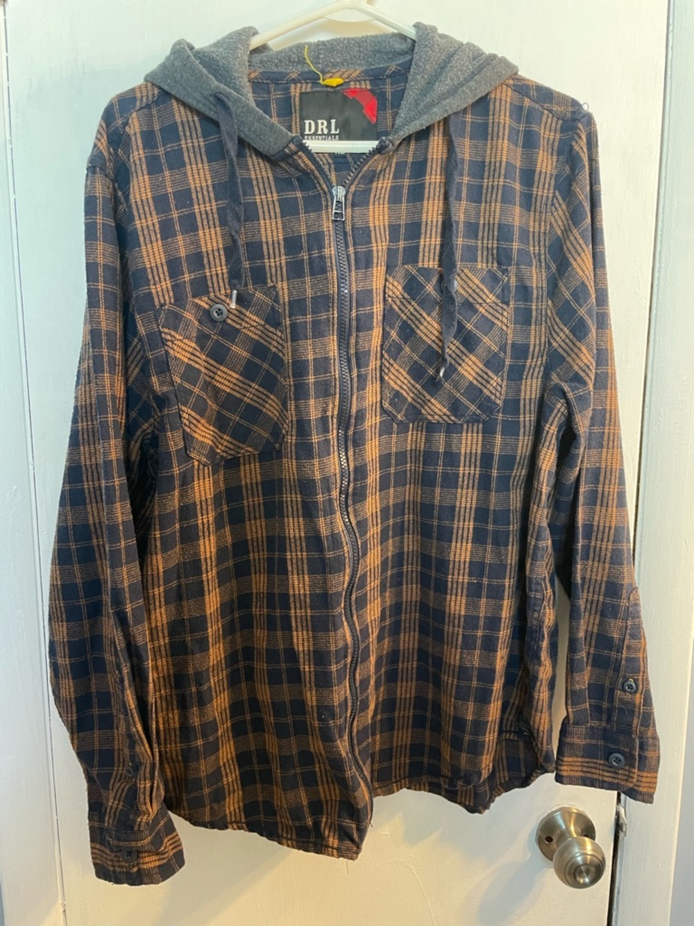 Plaid Zip-Up Shirt Jacket